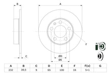 Bosch Remschijf Achteras 232 mm Gecoat 0986478868