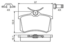 Bosch Remblokkenset Achteras Low-Metallic 0986494621