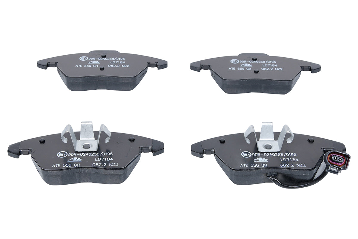 ATE Remblokkenset Vooras | Breedte 1: 155 mm, Hoogte 1: 66 mm, Breedte 2 [mm]: 156 mm, Hoogte 2: 71 mm,