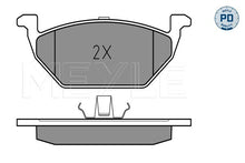 Meyle Remblokkenset Vooras, Breedte 2 [mm]: 146 mm, Hoogte: 55 mm, Dikte: 19 mm, Slijtageindicator: niet