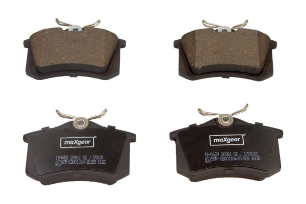 Maxgear Remblokkenset Achteras, Remsysteem: TRW, Breedte 2 [mm]: 87 mm, Hoogte: 53 mm, Dikte: 17 mm,