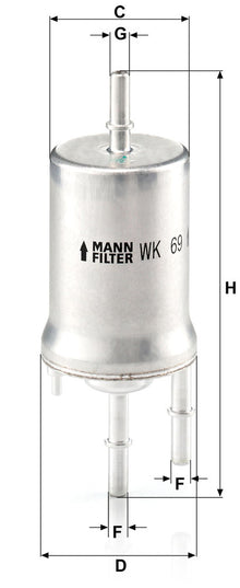 MANN-FILTER Brandstoffilter WK 69